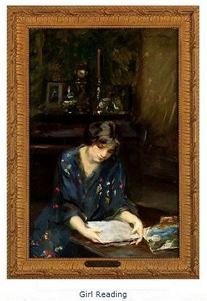 128 Girl Reading by Gladys Wiles